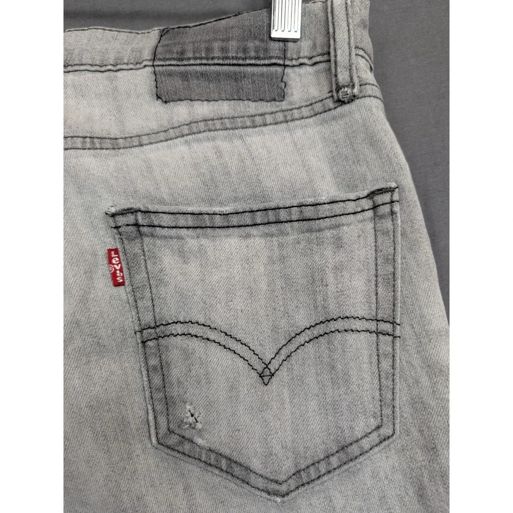 Levis 511 Jeans Mens 30x30 Gray Slim Straight Stretch Denim‎ Light Wash